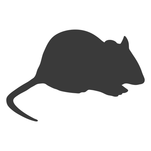 Crouching mouse silhouette