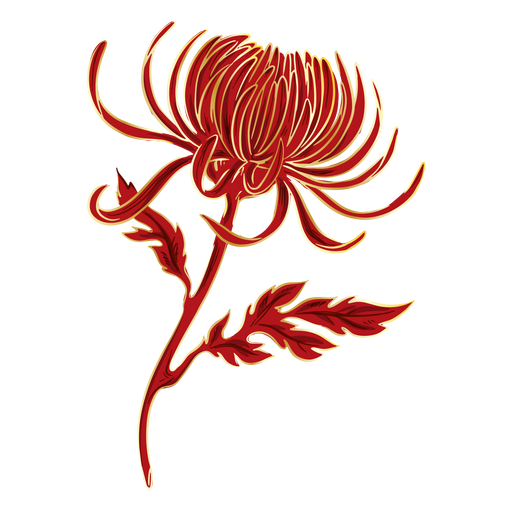 Bonita flor de crisantemo Diseño PNG