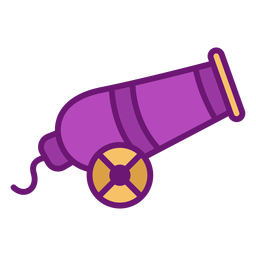 Ícone de canhão colorido Desenho PNG