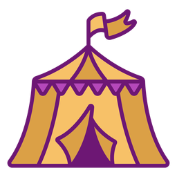 Icon circus tent colored PNG Design Transparent PNG