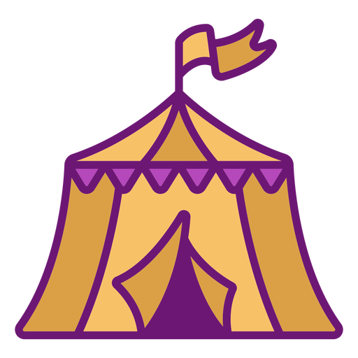 ?cone da tenda de circo colorida