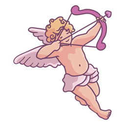 Netter Amor der zielt PNG-Design