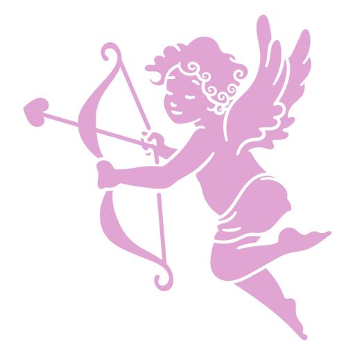 Cute Cupid Silhouette Pose Transparent Png And Svg Vector File