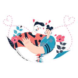 Linda pareja feliz Diseño PNG