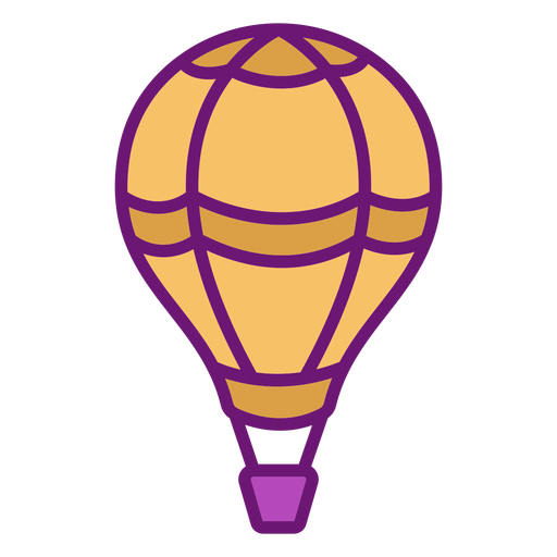 Symbol Heißluftballon gefärbt PNG-Design