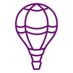 Ícone de golpe de balão de ar quente Desenho PNG