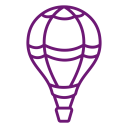 Icono de trazo de globo de aire caliente Transparent PNG