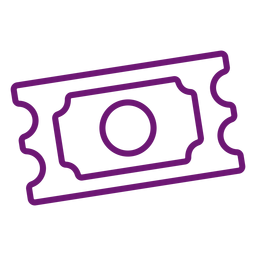 Traço de bilhete de ícone Desenho PNG