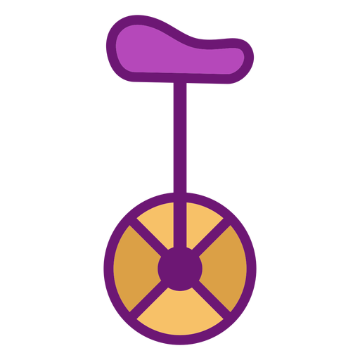 Symbol Einrad farbig PNG-Design