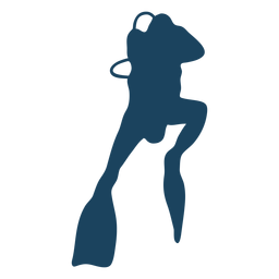 Subir silueta de buceo Diseño PNG