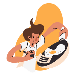 Persona que cocina huevos Diseño PNG