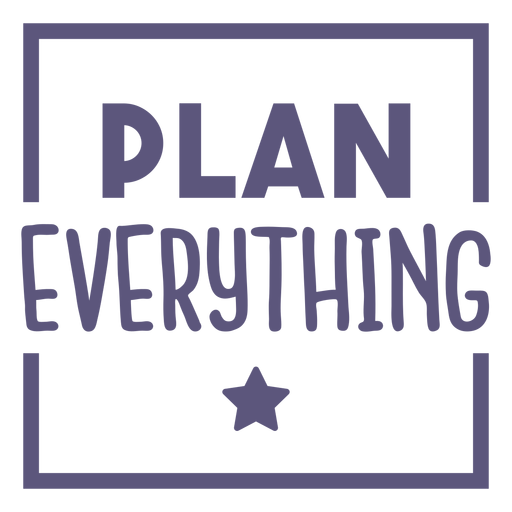 Everything plan badge PNG Design