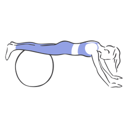 Pose de pelota de ejercicio pilates Diseño PNG