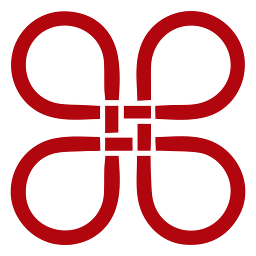 Geometric chinese knot PNG Design