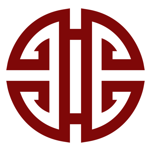 Geometrisches chinesisches Symbol PNG-Design