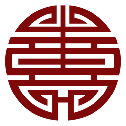 Geometrisches rotes Symbol Chinesisch Geometrisches rotes Symbol Chinesisch
