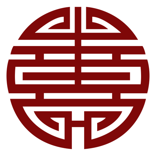 Geometric red symbol chinese PNG Design