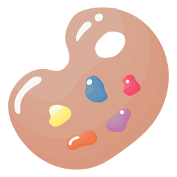 Paleta de pintura brilhante Desenho PNG