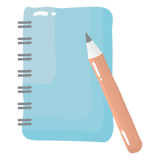 Glossy pencil notebook PNG Design