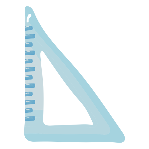 Glossy triangle ruler