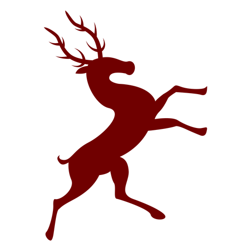 Heraldry emblem deer side view silhouette PNG Design