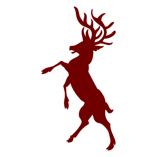 Heraldry emblem deer silhouette PNG Design