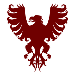 Silhueta de águia com emblema de heráldica Desenho PNG