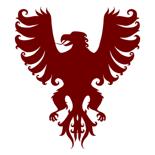 Heraldry emblem eagle silhouette PNG Design