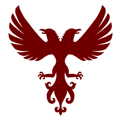 Heraldry emblem eagles silhouette