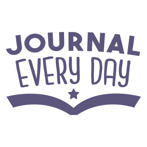 Journal every day badge PNG Design