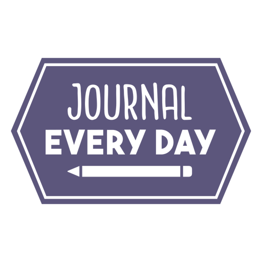 Journal everyday badge PNG Design