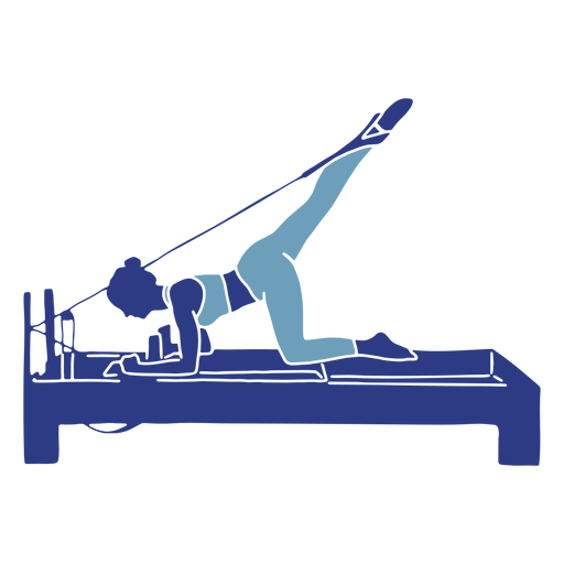 Leg stretch pilates reformer silhouette