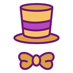 Arco de sombrero de mago de color Diseño PNG