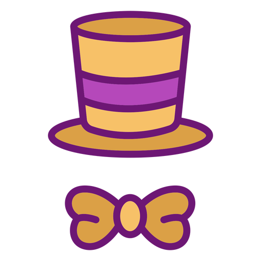 Arco de sombrero de mago de color Diseño PNG