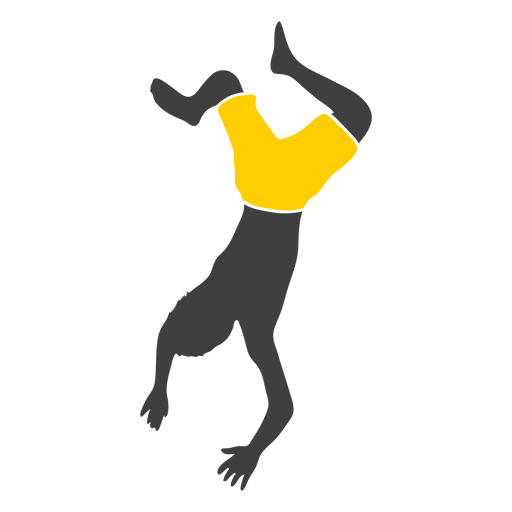 Man cliff jumping silhouette PNG Design