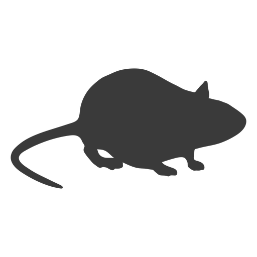 Mouse side view silhouette PNG Design