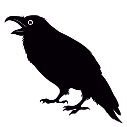Mund offener Rabenvogel PNG-Design