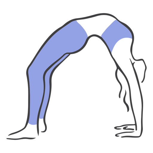 Pilates back stretch pose PNG Design