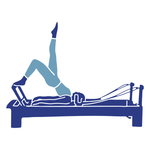 Pilates reformador de quadris levantando silhueta Desenho PNG