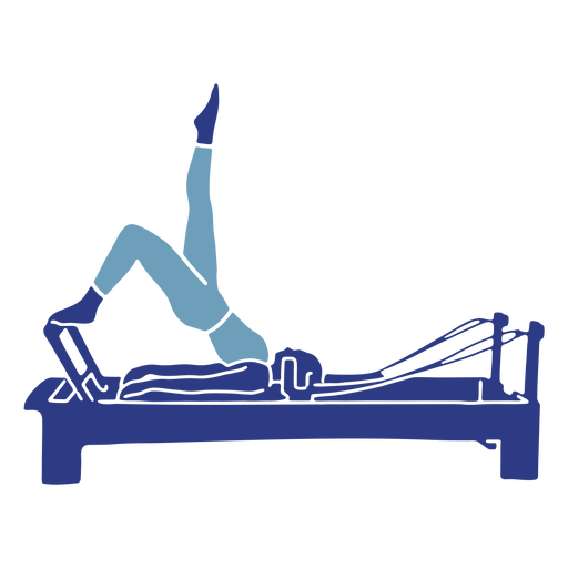 Pilates reformer hips up silhouette PNG Design