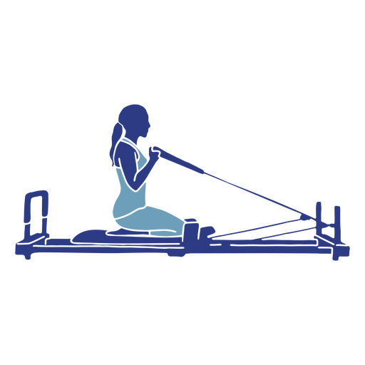Pilates reformer kneeling silhouette PNG Design