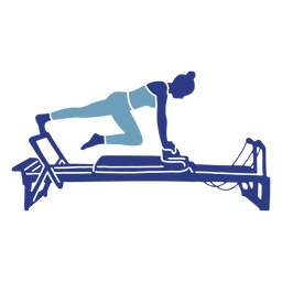 Silueta de estiramiento de pierna Pilates reformer Diseño PNG