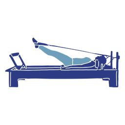 Silueta de reformador de pilates Diseño PNG