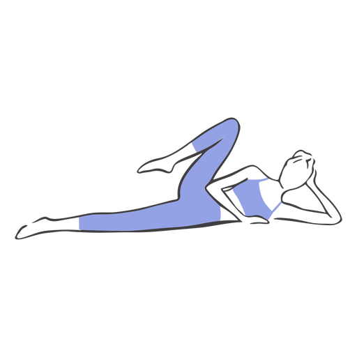 Pilates side kick pose - Transparent PNG & SVG vector file