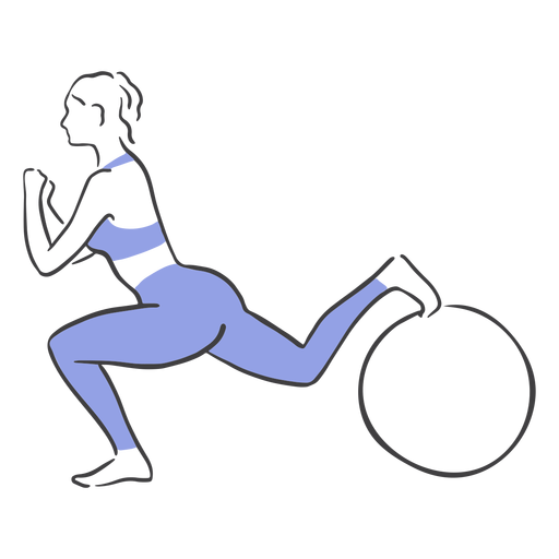 Pilates Squat Pose PNG-Design