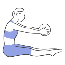 Pelota de estiramiento Pilates Diseño PNG