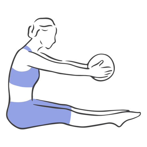 Pilates stretching ball PNG Design
