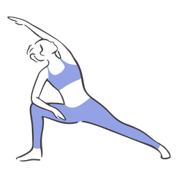 Pose de estiramiento de Pilates Diseño PNG