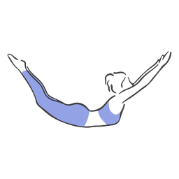 Pilates Schwan Tauchpose PNG-Design