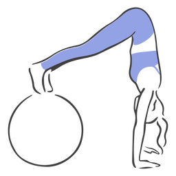 Pilates mit Gymnastikball PNG-Design